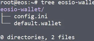 Inside eosio-wallet (config.ini, default.wallet)