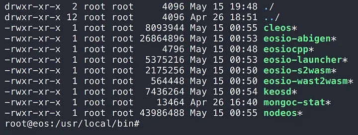 Binaries installed in /usr/local/bin
